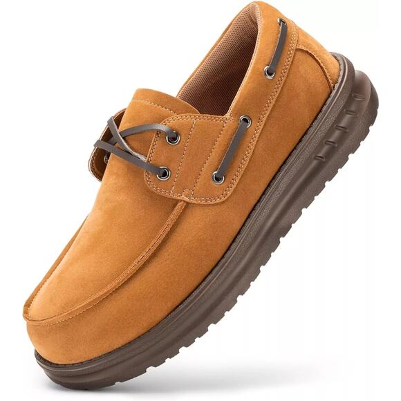 1883 NIB FitVille Men 10.5 Extra Wide Loafers Casual Slip on Shoes Suede Loafers - Picture 2 of 5